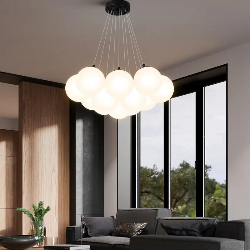 Afralia™ Glass Ball LED Pendant Lights for Teen Room Decor
