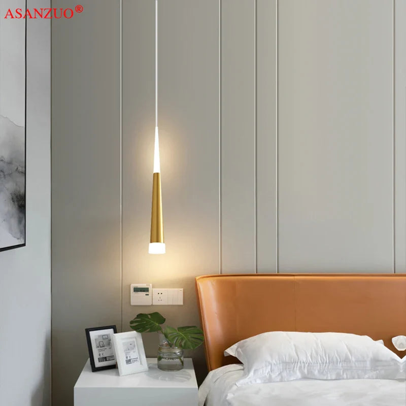 Afralia™ Modern Wire Chandelier Double Head Pendant Lights for Luxury Bedroom & Study