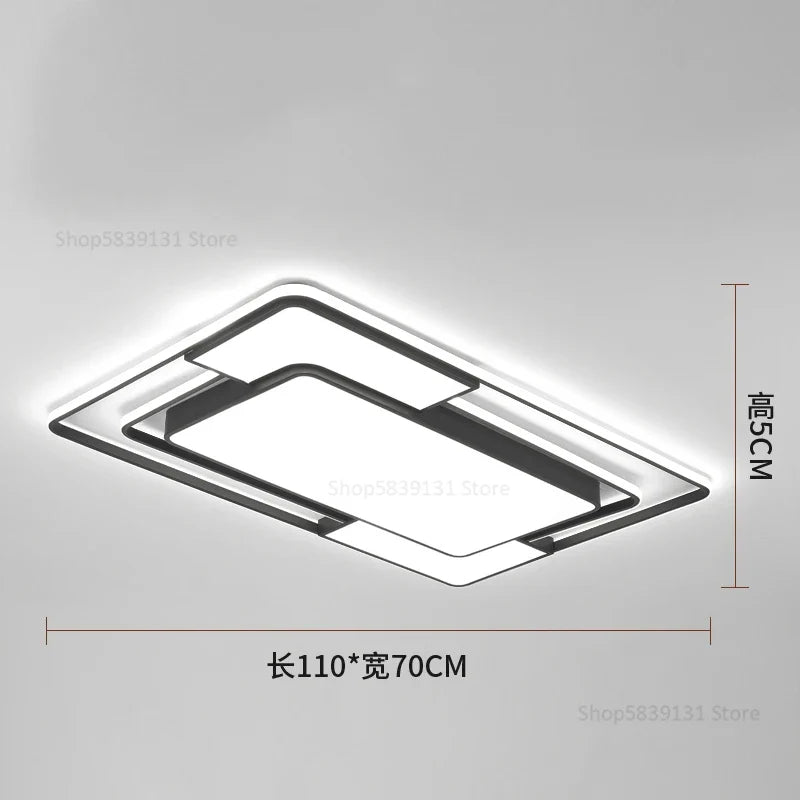 Afralia™ Geometry LED Ceiling Light: Modern Nordic Light Luxury for Living Room Decor