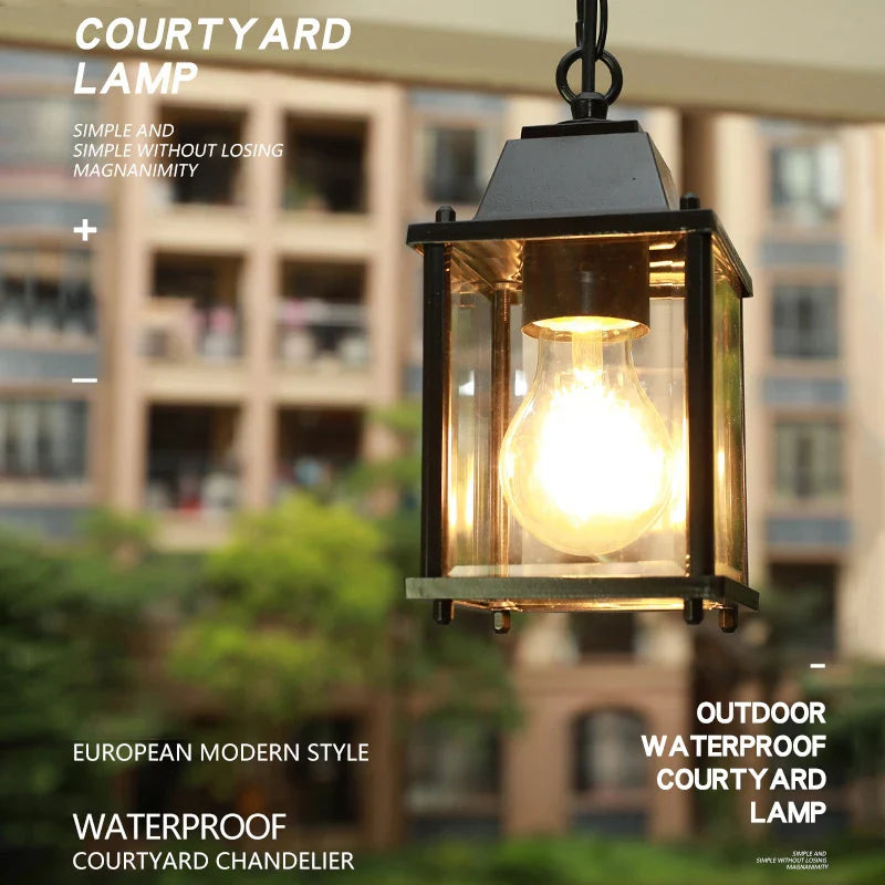 Afralia™ Garden Pendant Lamp: Waterproof Hanging Lantern for Courtyard and Balcony