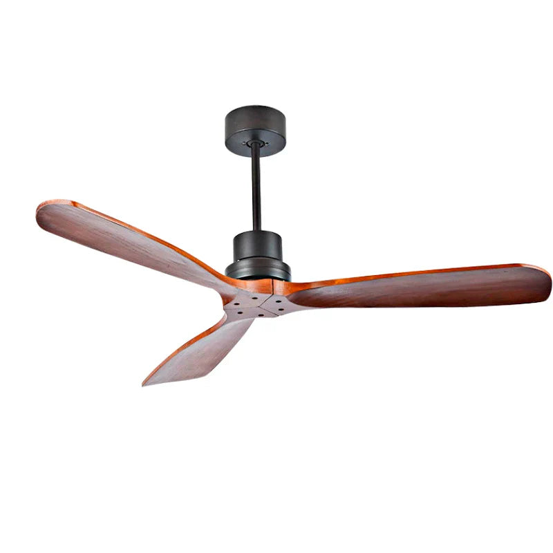 Afralia™ Wood Ceiling Fan with Remote Control, Modern Bedroom Wooden Fan Light Fixture