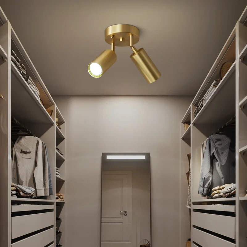 Afralia™ Nordic Brass Ceiling Light: Modern Minimalist Luxury for Dining, Living, Bedroom