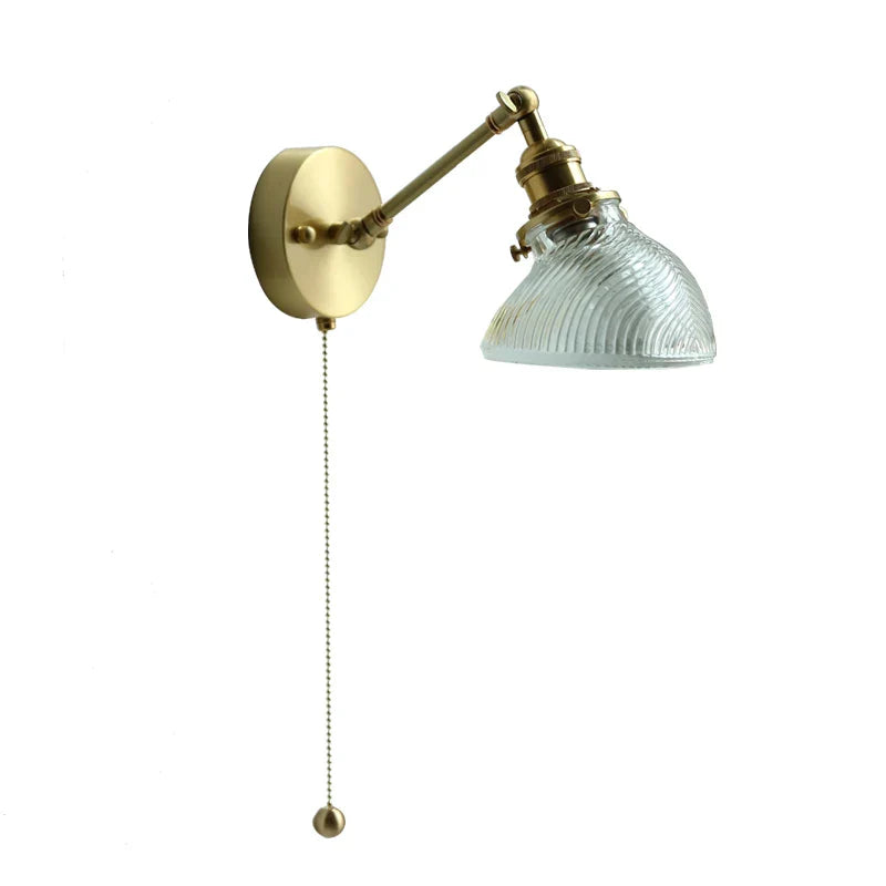 Afralia™ Copper Glass LED Wall Sconce: Modern Nordic Stair & Bathroom Mirror Light