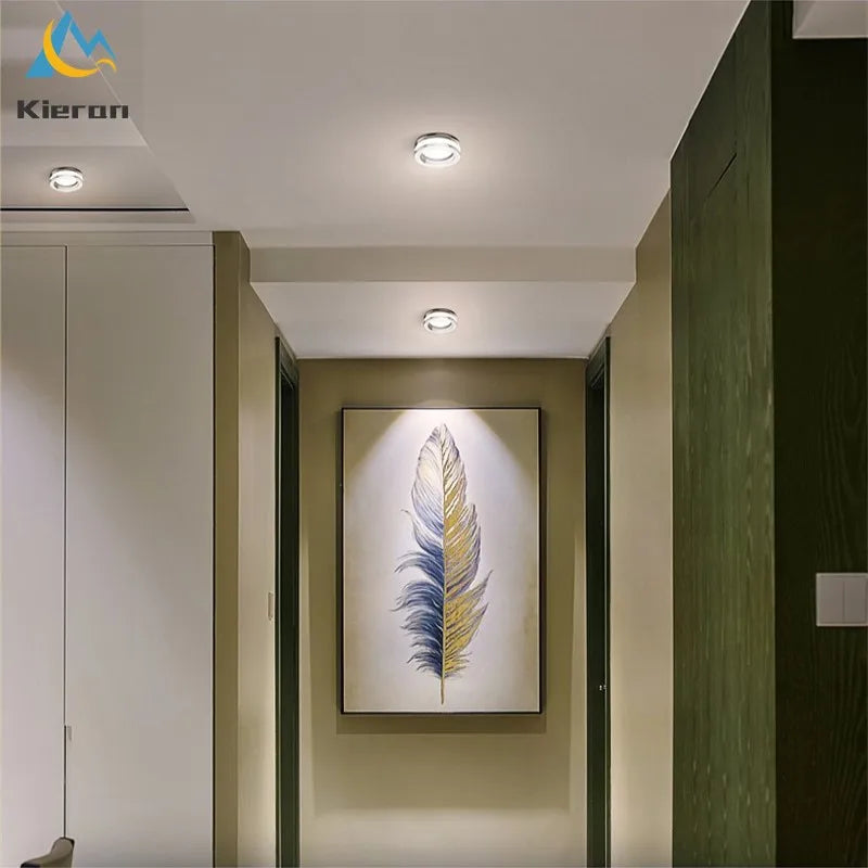 Afralia™ Crystal LED Ceiling Spotlight for Living Room, Bedroom, Bathroom - Modern Embedded Kitchen Light Fixtures