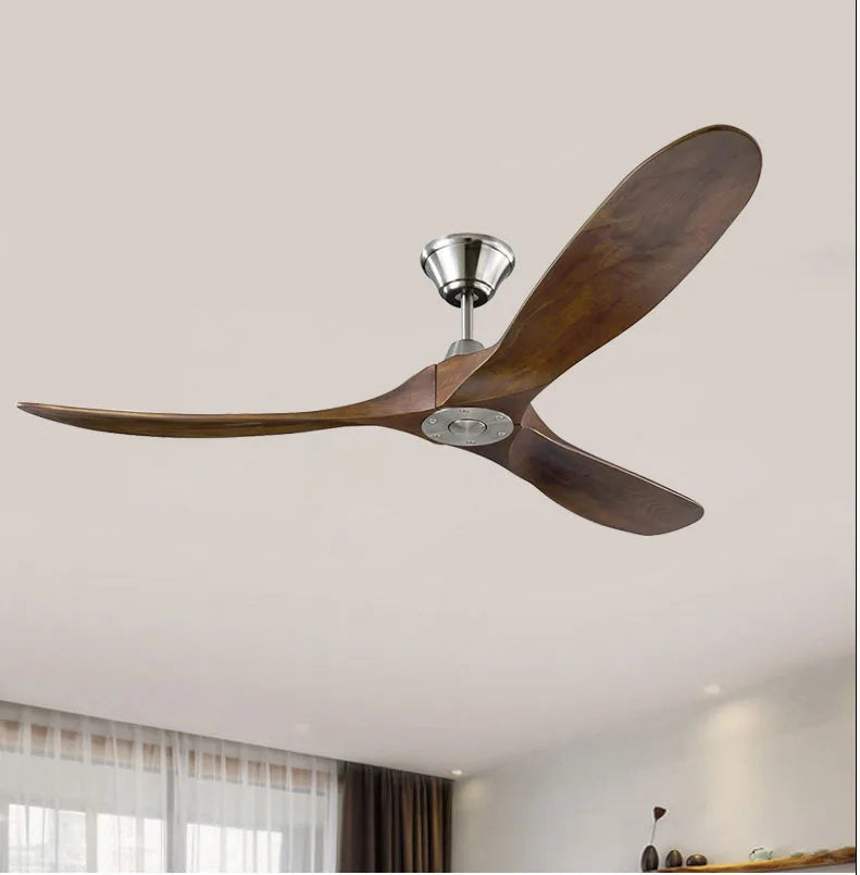 Afralia™ Industrial Vintage Wooden Ceiling Fan with Remote Control