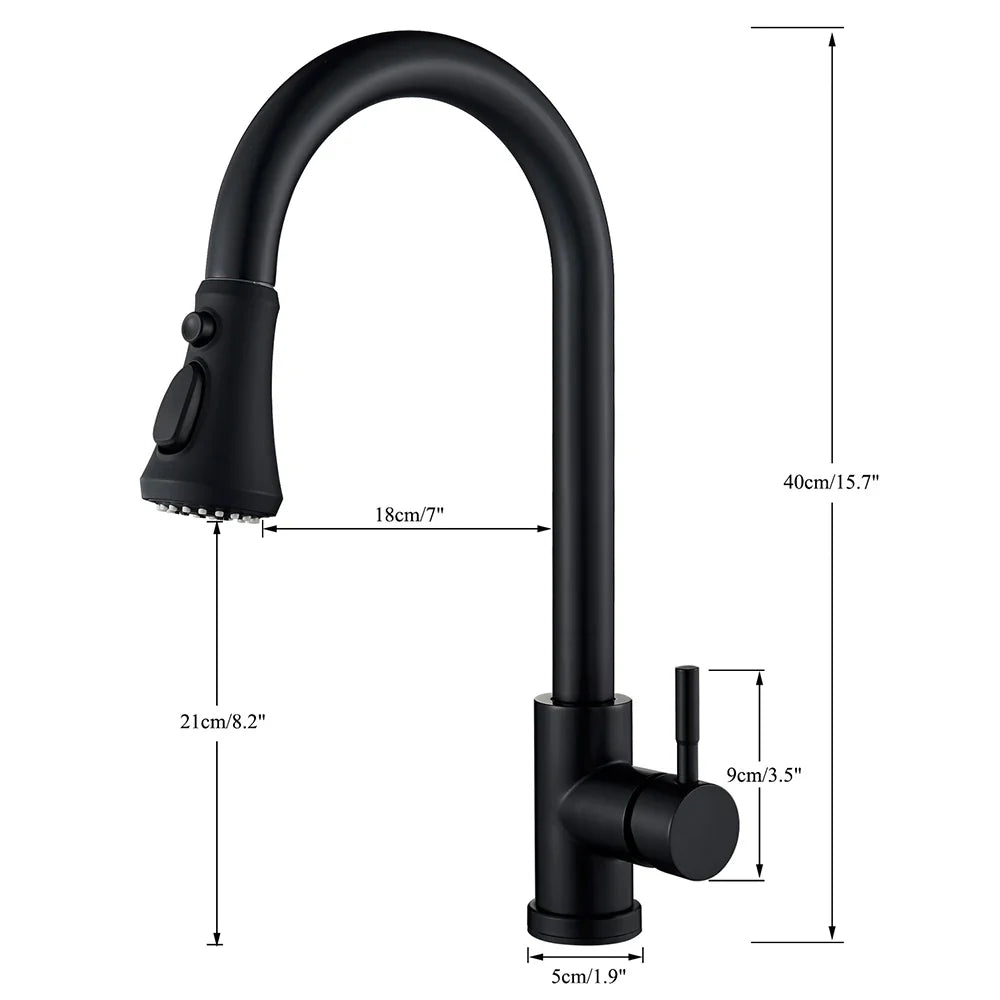 Afralia™ Smart Touch Kitchen Faucet - Brushed Gold 360° Crane Sensor Mixer Tap