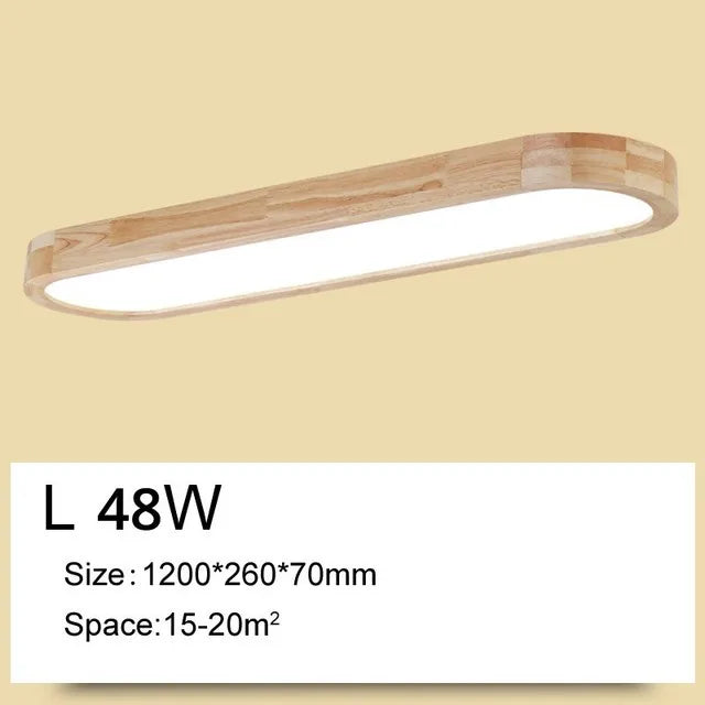 Afralia™ Wood LED Ceiling Lamp for Home Decor - Remote Control Panels for Living Room