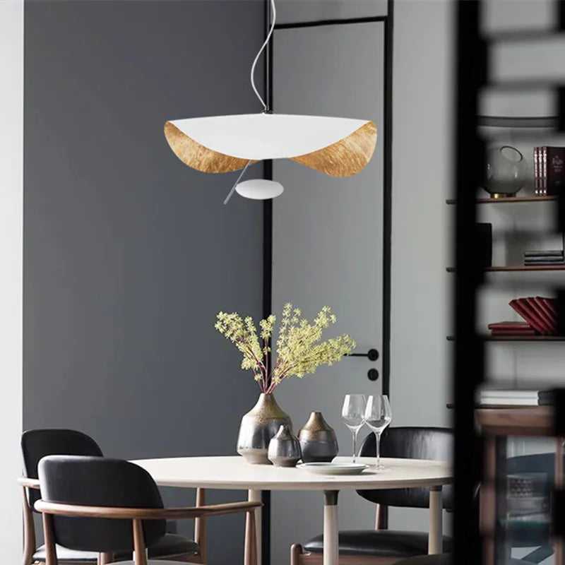 Afralia™ Lederam Manta Pendant Lamp - Industrial Retro Design, White & Black.