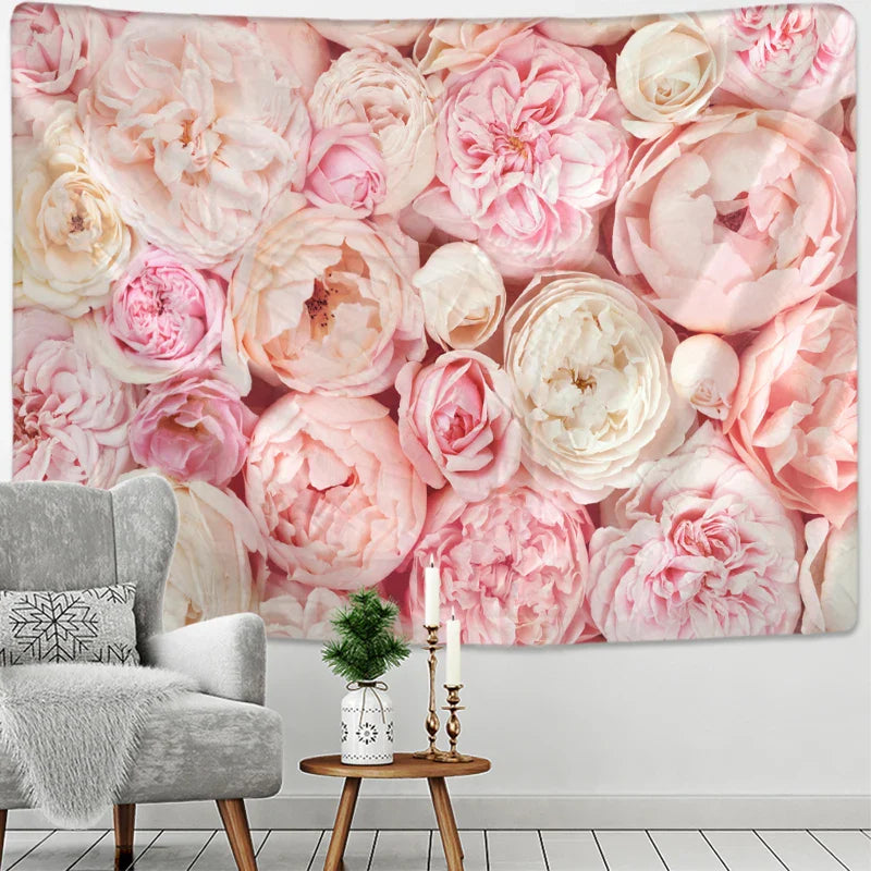 Afralia™ Flower Plant Tapestry Wall Hanging Bohemian Hippie Tapiz Room Decor