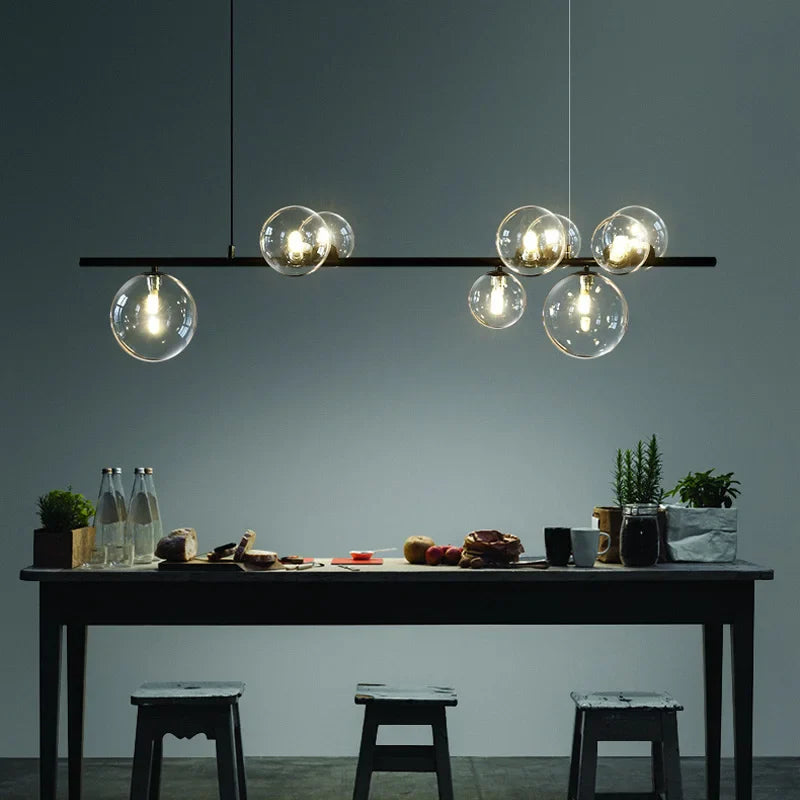 Afralia™ Nordic Glass Bubble Chandelier for Bedroom Dinning Room Decor