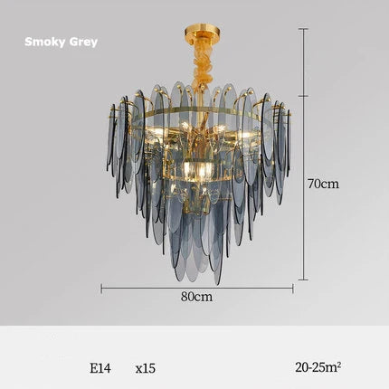 Afralia™ Art Deco Glass Iron LED Chandelier for Dinning Room