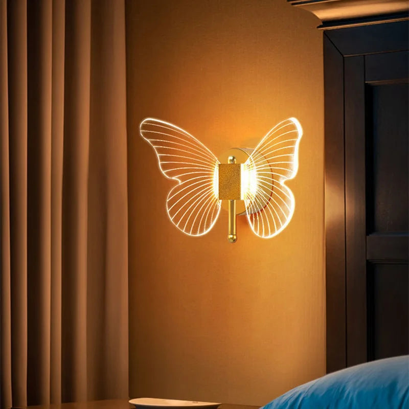 Afralia™ Butterfly Nordic LED Wall Lamp Modern Sconces Lights for Home Decor