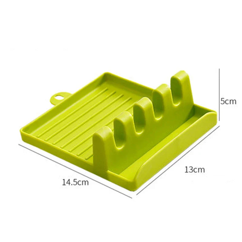 Afralia™ Kitchen Utensil Stand Pot Lid Holder Spatula Organizer Spoon Rest