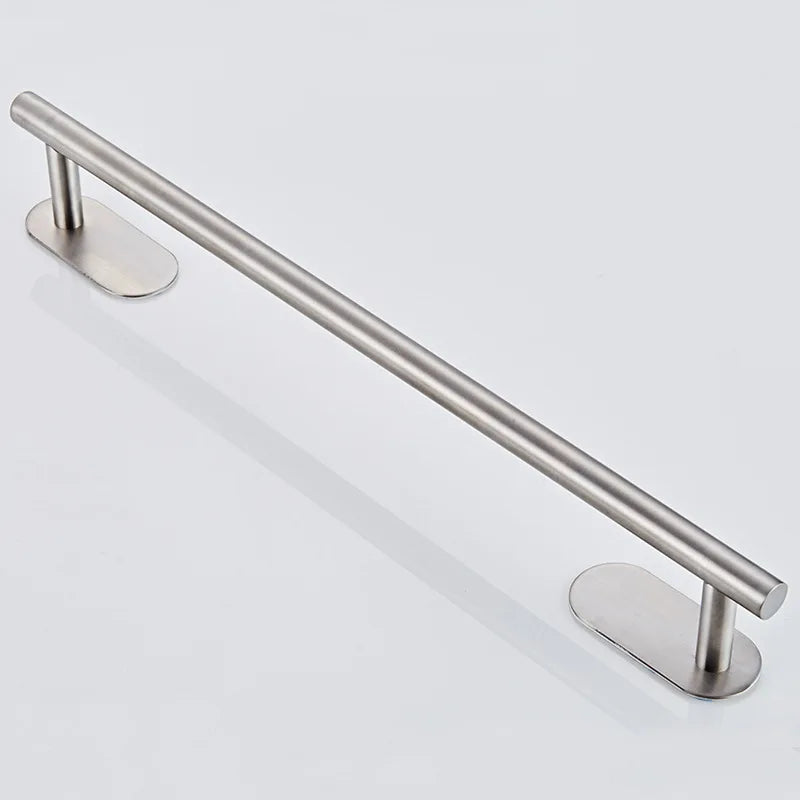 Afralia™ Stainless Steel Towel Rack Wall-Mounted Bathroom Shelf Hanger