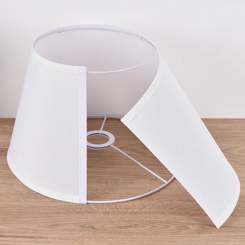 Afralia™ 30cm White Fabric Lampshade for E27 Ceramic Desk Bedside Floor Table Lamps