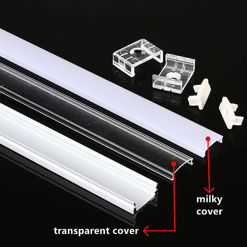 Afralia™ U-Style Aluminum LED Profiles for Cabinet Bar Strip Lights