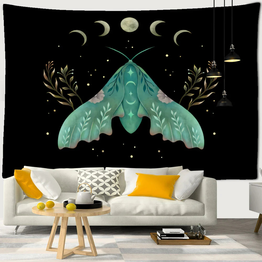 Afralia™ Butterfly Tapestry: Bohemian Hippie Psychedelic Wall Hanging for Home Decor