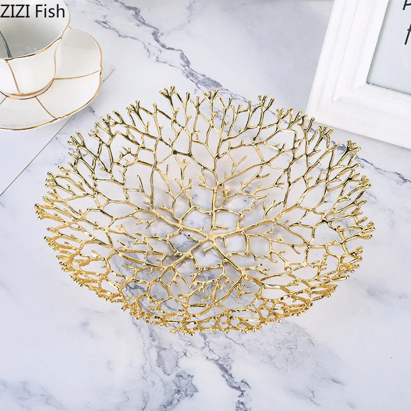 Afralia™ Metal Fruit Plate: Elegant Home Decor & Kitchen Organizer