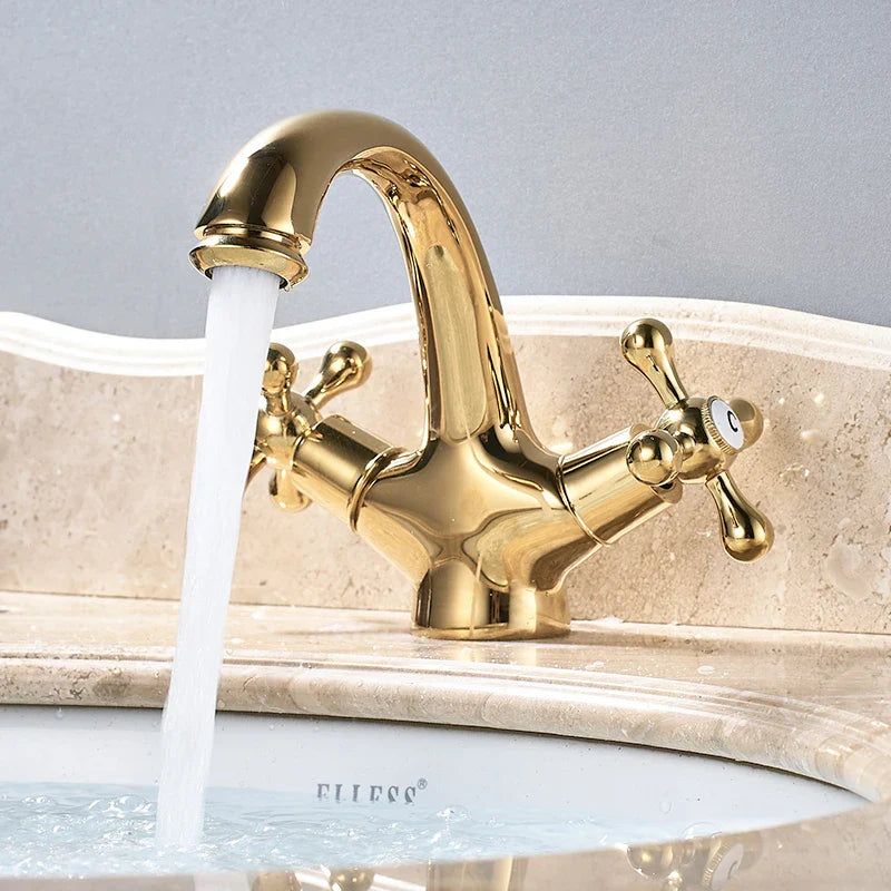 Afralia™ Solid Brass Bathroom Basin Faucet Mixer Tap Single Handle Single Hole Deck Mounted