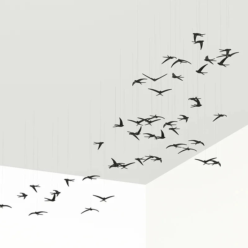 Afralia™ Swallow Golden Resin Bird Wall Hanging for Background Decoration