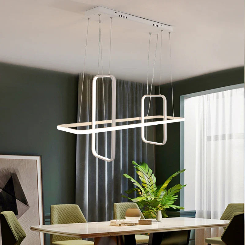 Afralia™ Matte Black/White/Gold Nordic Modern LED Pendant Lights for Dining Living Room