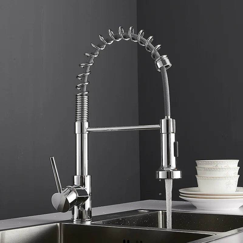 Afralia™ Kitchen Faucet: Nickel Sink Mixer, Chrome Vanity Tap, Rotating Faucet for Modern Homes