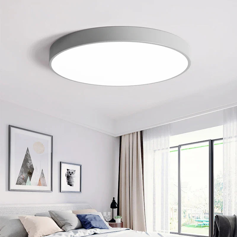 Afralia™ Dimmable LED Round Ceiling Light for Bedroom Kitchen Restaurant