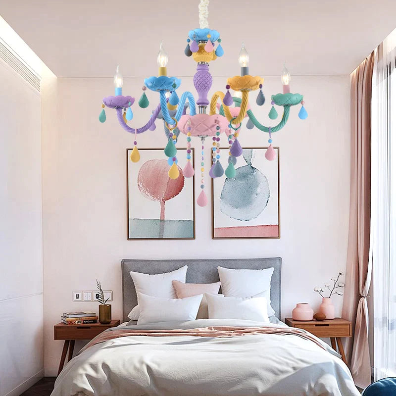 Afralia™ Crystal Candle Chandelier: Elegant European Design for Bedroom, Restaurant & Children's Room