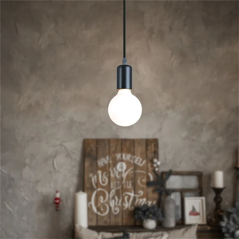 Afralia™ Nordic E27 Socket Pendant Light Holder for Corridor, Living Room, Bedroom