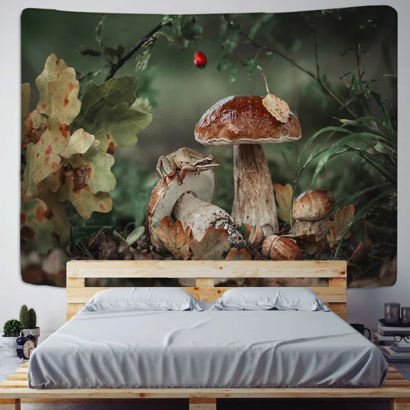 Afralia™ Mushroom Marble Swirl Tapestry | Natural Landscape Boho Hippie Decor