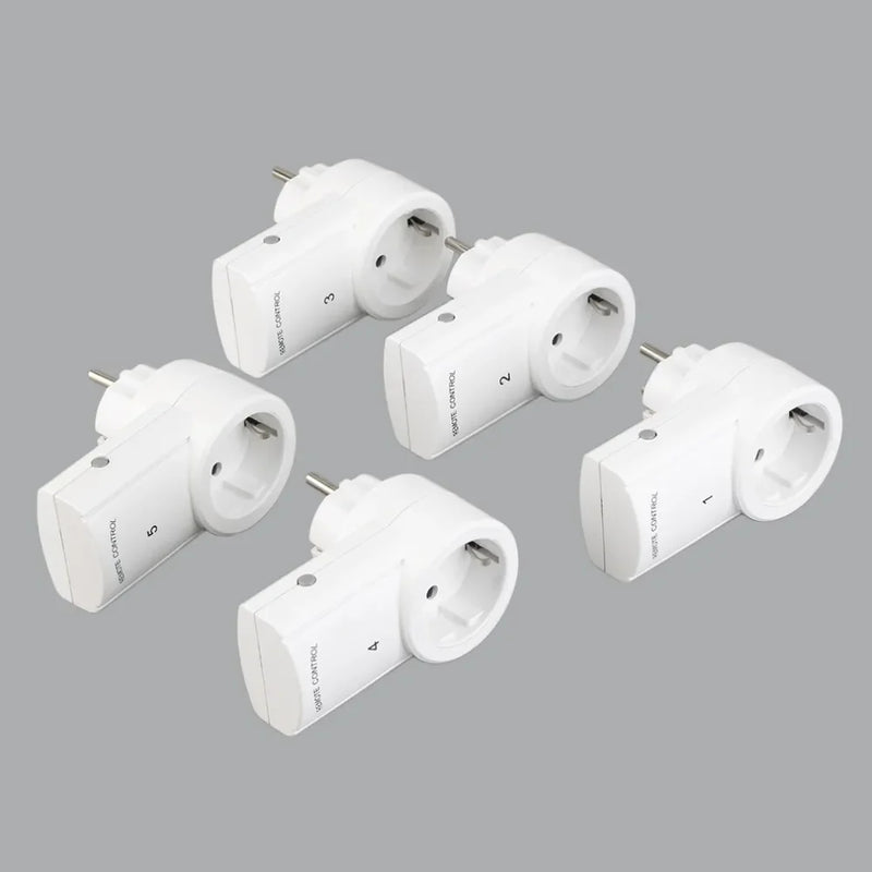 Afralia™ Wireless Remote Control Power Outlets EU Plug White