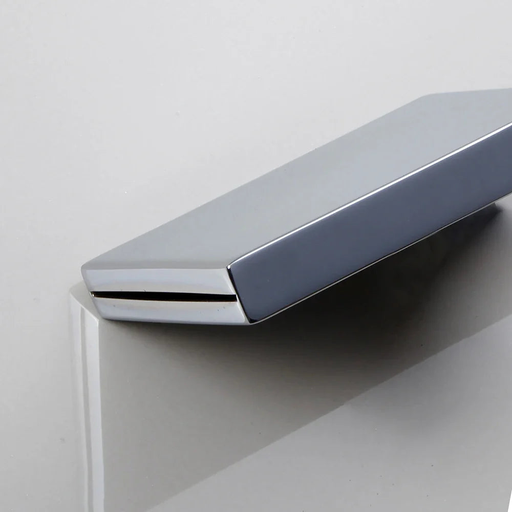 Afralia™ LED Waterfall Bathtub Faucet in Chrome & Black - Wall Mounted Single Handle