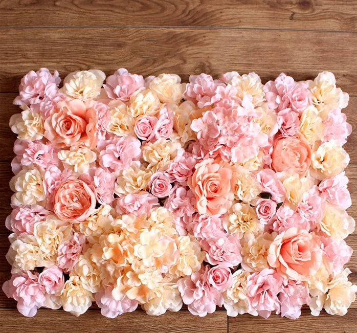 Afralia™ Silk Rose Fake Flower Wall Wedding Decoration Romantic Home Decor