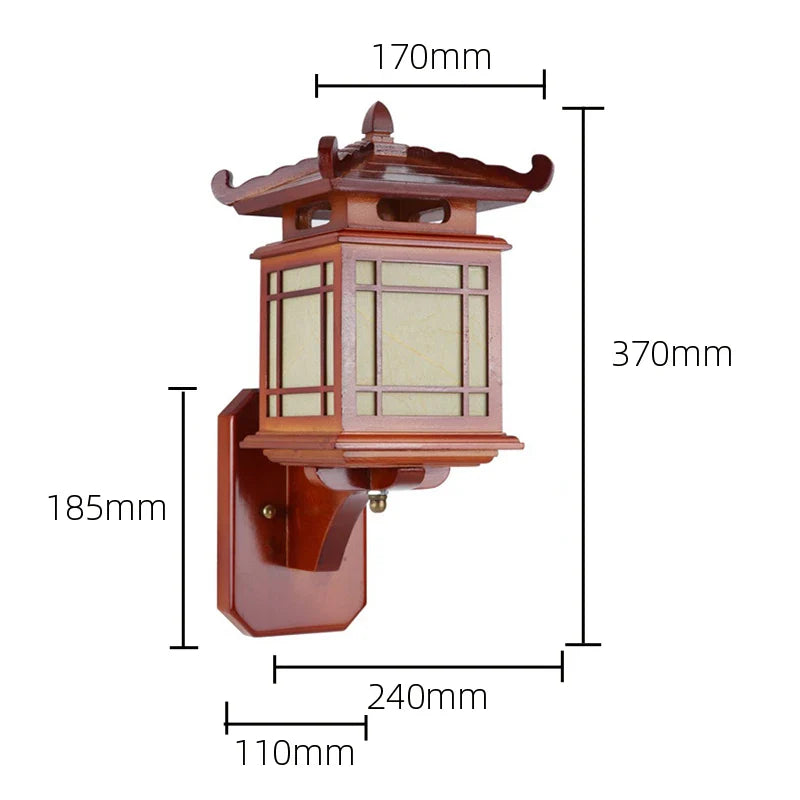 Afralia™ Retro Wood Wall Sconce Light e27 Vintage Fixture for Hotel Bedroom