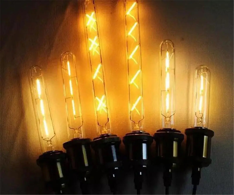 Afralia™ Vintage Filament LED Tubular Bulb in Various Wattages E27 Industrial Retro Light