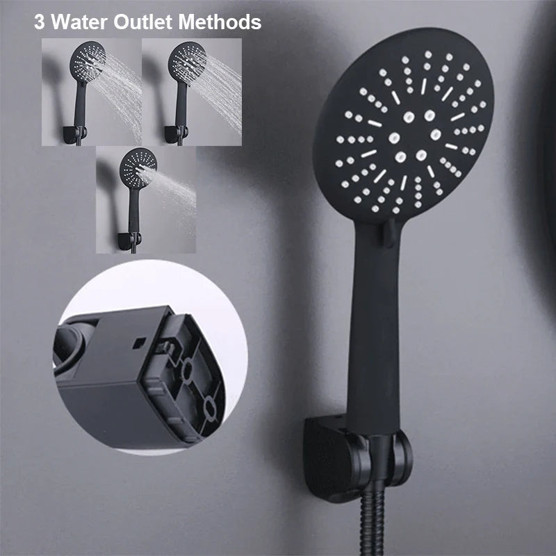 Afralia™ Black Copper Basin Faucet with Shower Head & Dual Function Mixer