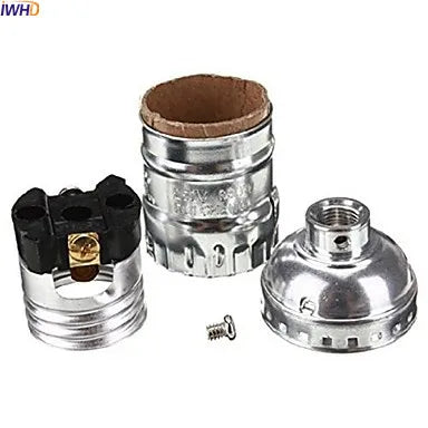 Afralia™ Vintage E27 Aluminum Lamp Holder Base Socket Bulb Holder 110v-220v