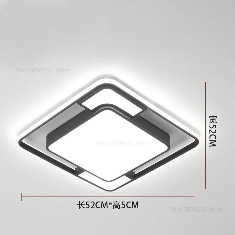 Afralia™ Geometry LED Ceiling Light: Modern Nordic Light Luxury for Living Room Decor
