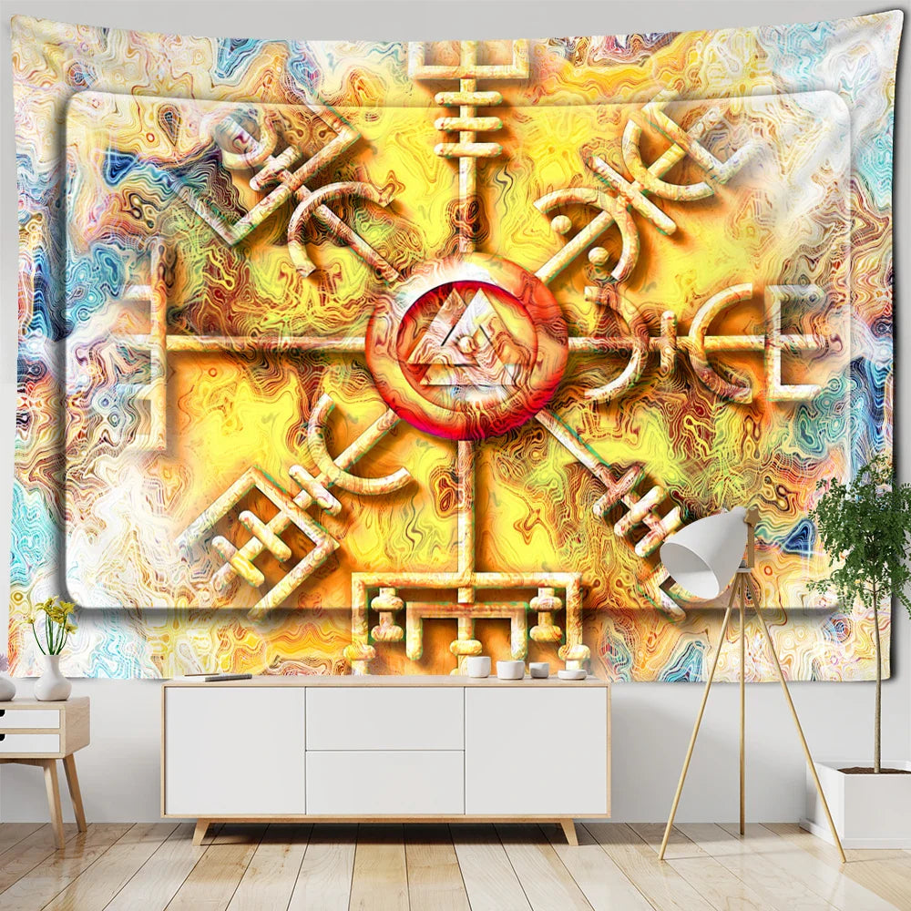 Afralia™ Psychedelic Reaper Wall Tapestry Mystery Decor for Witchcraft Room