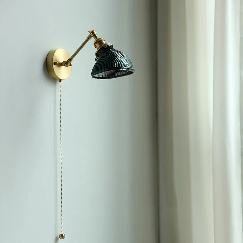 Afralia™ Copper Glass LED Wall Sconce: Modern Nordic Stair & Bathroom Mirror Light