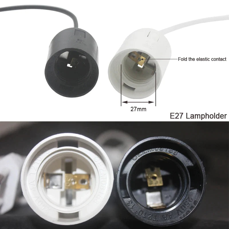 Afralia™ Pendant Lamp Base with Switch Wire & E27 Socket Holder for LED Bulb