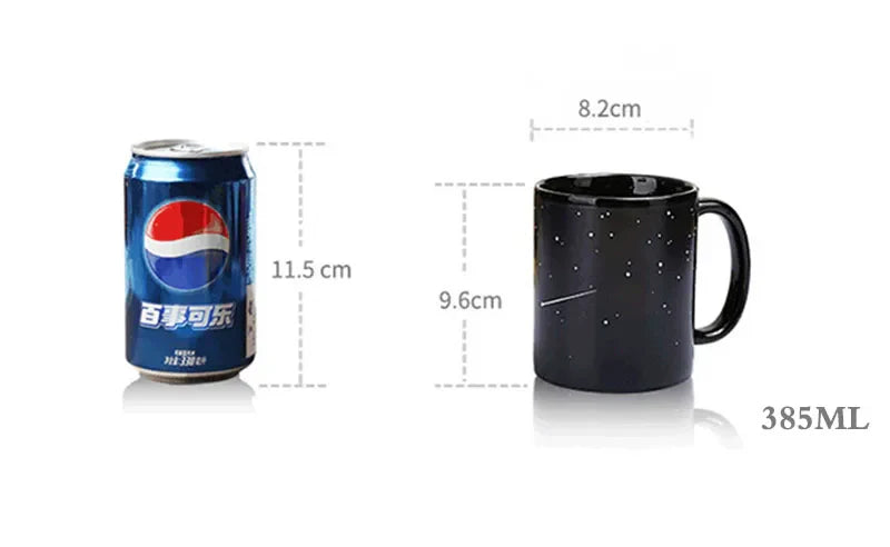 Afralia™ Solar System Ceramic Color-Changing Coffee Mug, Unique Gift for Friends & Students