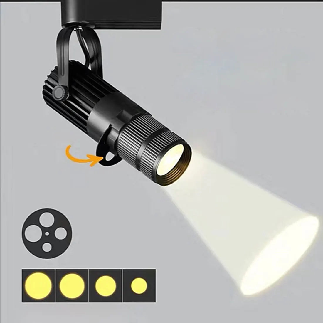 Afralia™ LED Logo Projector with Manual Zoom and Focus - 5W to 30W
