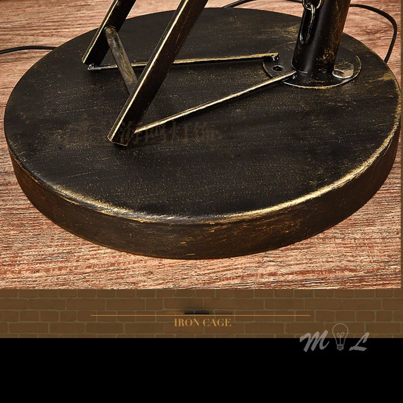 Afralia™ Vintage Industrial Country Floor Lamp for Bedroom Living Room Art Deco Standing Light