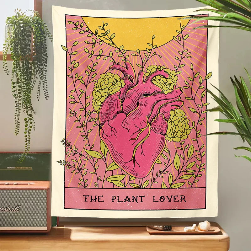 Tarot Card Tapestry Wall Hanging Bohemian Witchcraft Style for Dorm Room by Afralia™