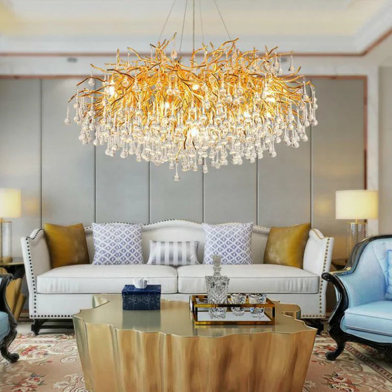 Afralia™ Crystal LED Ceiling Chandelier for Modern Luxury Decor