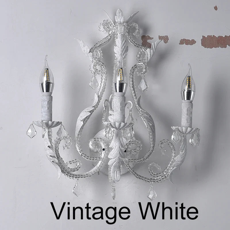 Afralia™ White Crystal Chandelier: Vintage Nordic Design for Living Room, Bedroom, Kitchen