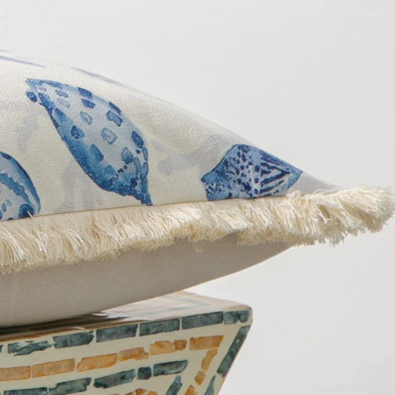 Afralia™ Summer Beach Theme Tassel Pillow Cover for Home Decoration