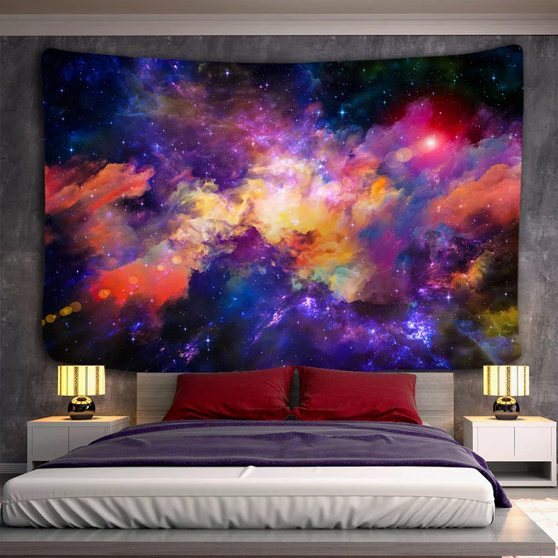 Afralia™ Galaxy Psychedelic Space Tapestry Hanging for High-Quality Boho Decor