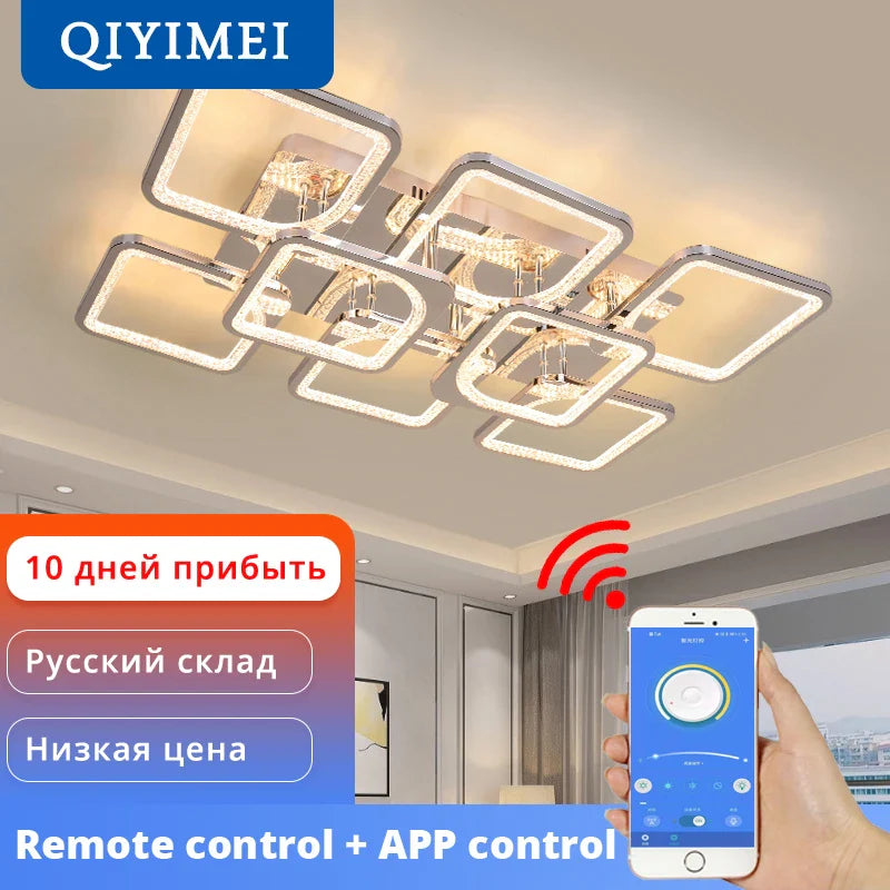 Afralia™ LED Chandelier: Remote Dimmable Indoor Lighting for Bedroom, Restaurant, Living Room